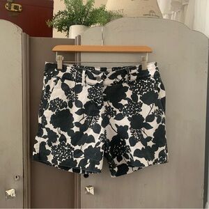 The Limited Black and White Flat Front Shorts
